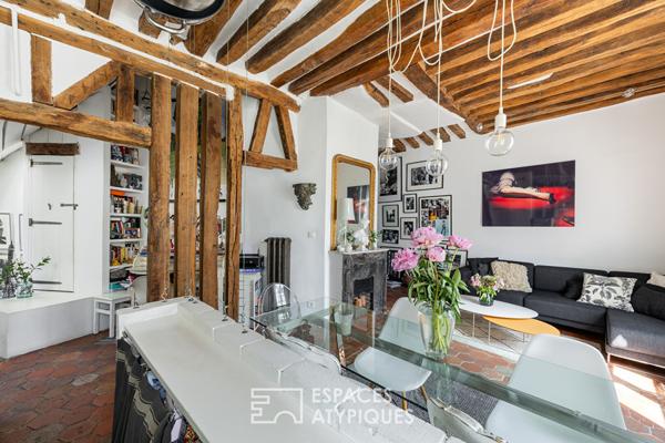 Duplex à l’esprit maison sous les toits au coeur du Haut-Marais