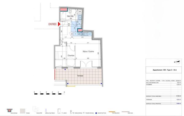 T2, Terrasse, Parking en sous sol, investisseur