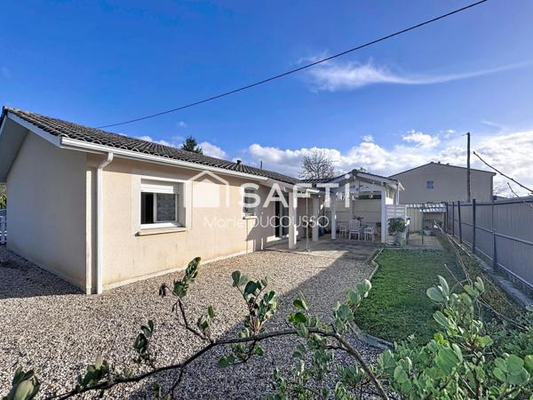 Maison plain-pied, jardin clos, prête à vivre