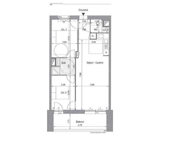 Appartement 3 pièces - 44300 Nantes -  Bottière