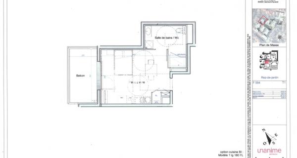Location Studio 26.13 m² - Clermont-ferrand 63000