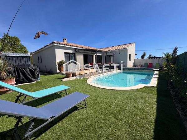 Villa de plain pied 128m2, parcelle 565m2