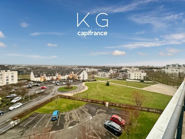 Caen, quartier Mémorial/Folie Couvrechef, appartement à vendre 2 chambres, dernier étage plein sud, garage en sous-sol