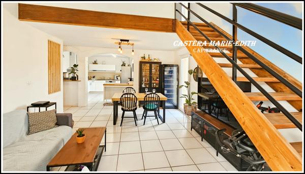Maison PLAIN-PIED 110,23 M² - 6 pièces - 3 chambres + Mezzanine -Garage - Piscine neuve - PARCELLE 949 M² SEGOUFIELLE (32)
