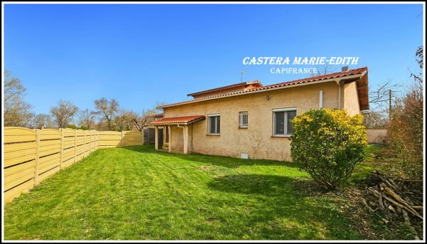 Maison PLAIN-PIED 110,23 M² - 6 pièces - 3 chambres + Mezzanine -Garage - Piscine neuve - PARCELLE 949 M² SEGOUFIELLE (32)