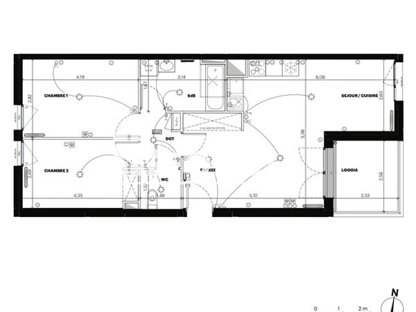 Location Appartement 3 pièces 62.83 m² - Saint Herblain 44800