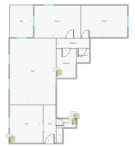 Appartement à vendre 3 pièces - Parc de MAISONS LAFFITTE.