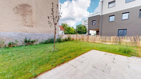 Grand F4 neuf en rez-de-jardin avec 200 m² de jardin et cave