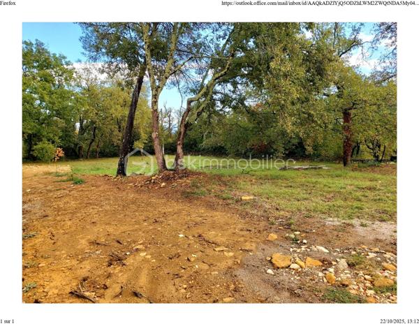 Terrain de 1 039 m²