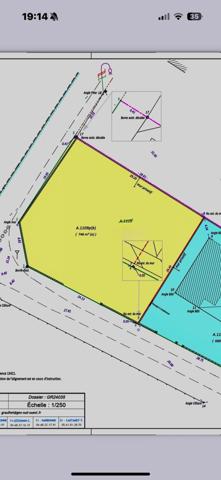 Terrain constructible 746m2 clôt