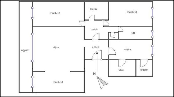 Aubagne (13400) Grand appartement T4 avec 1 balcon fermé, loggia et CAVE