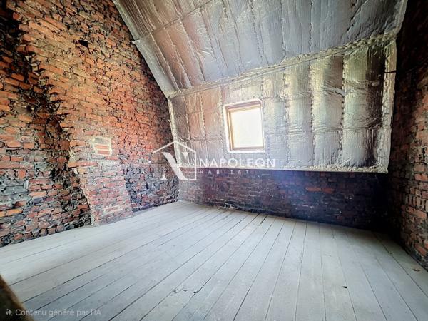 Maison à fort potentiel à vendre à Roubaix – Rue de Bouvines – 97 m² au sol – 4 chambres possibles