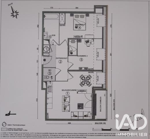 Appartement à vendre 3 pièces 63 m² Linas