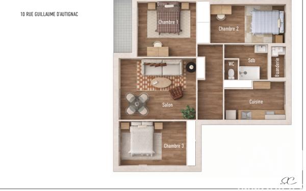 Appartement à vendre 4 pièces 72 m² Montpellier