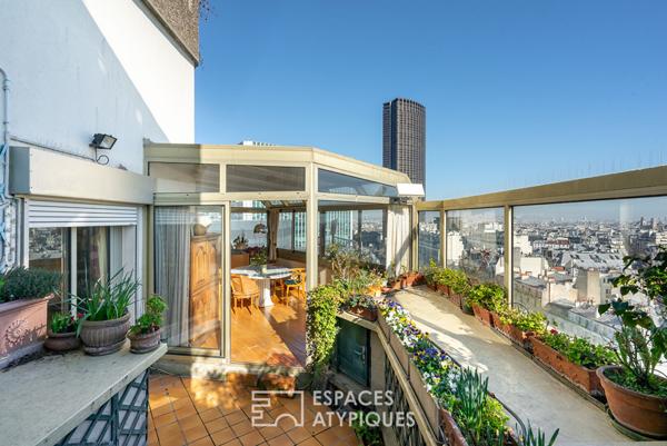 Duplex Montparnasse avec terrasse et vue sur Paris