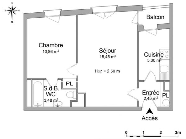 Location Appartement 2 pièces 40.54 m² - 14 BOULEVARD ARISTIDE BRIAND Orleans 45000