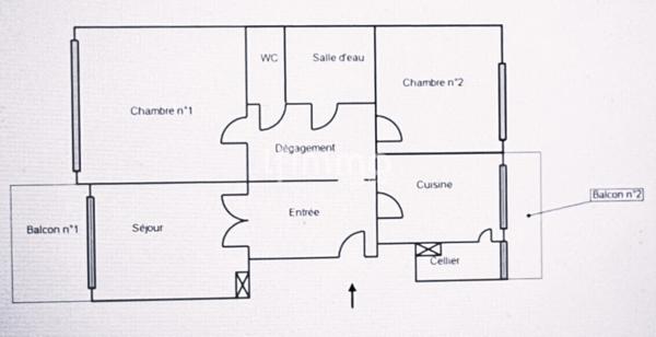 T3, 2 balcons, cave, garage