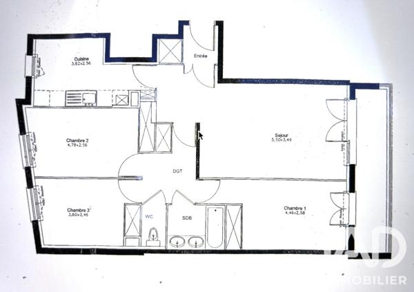 Appartement à vendre 4 pièces 78 m² Aubervilliers