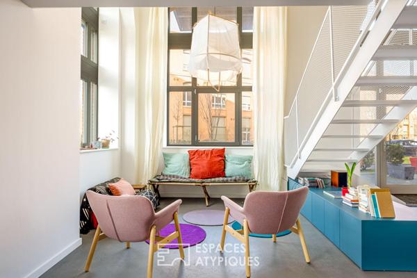 Loft contemporain en duplex et sa terrasse