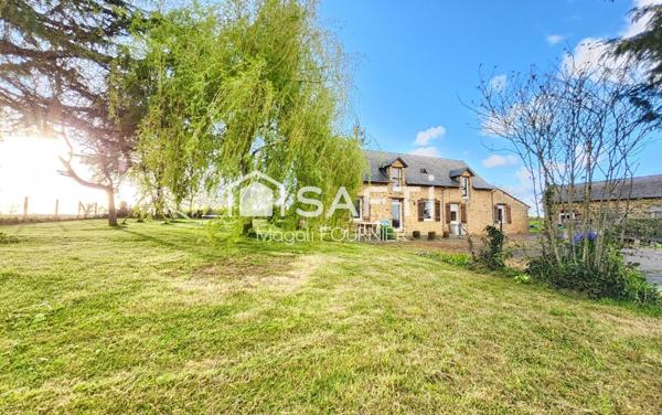 Superbe longère 3 chambres, 9000m² de terrain, à l’abri des regards sans voisins