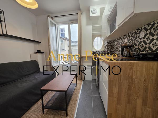 Paris (75018) 2P REZ DE CHAUSSEE SURELEVE meublé 18ieme sans travaux