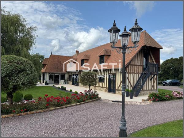 Bien EXCEPTIONNEL : longère normande de caractère, au Nord de Lisieux.