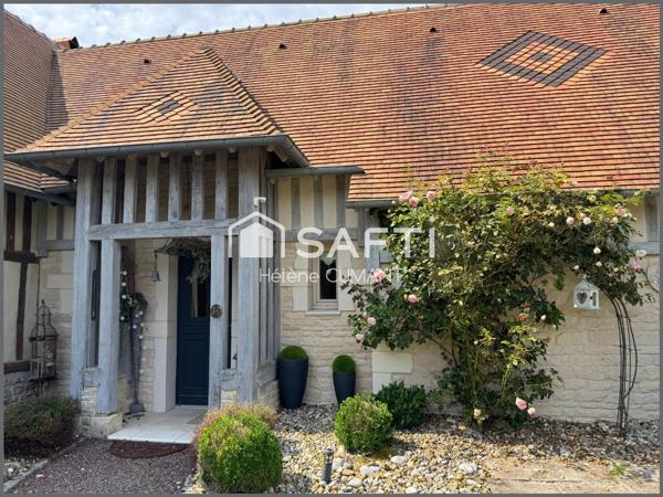 Bien EXCEPTIONNEL : longère normande de caractère, au Nord de Lisieux.