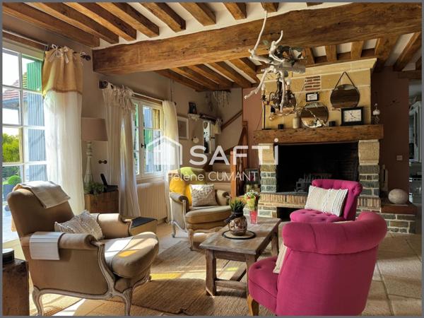 Bien EXCEPTIONNEL : longère normande de caractère, au Nord de Lisieux.