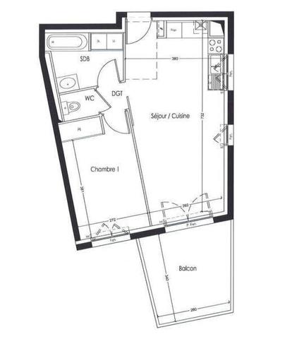 Appartement 2 pièces - 44800 Saint-Herblain