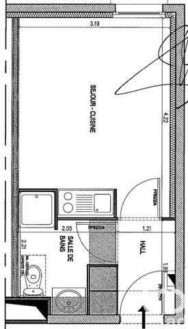 Studio 1 pièce de 20 m² à Valenciennes (59300)