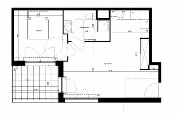 Appartement Monteux 42.9 m²