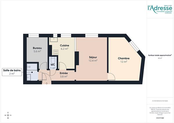 Appartement Joinville Le Pont 2 pièce(s) 45.76m2