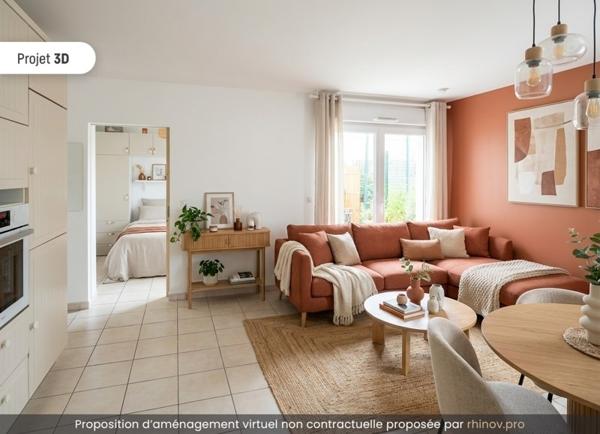 Appartement à vendre |  Indre |  2 pièces | 37 m²