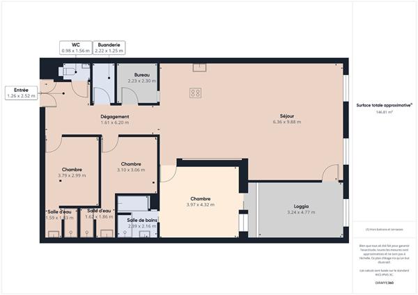 Appartement 4 pièces 131.2 m2