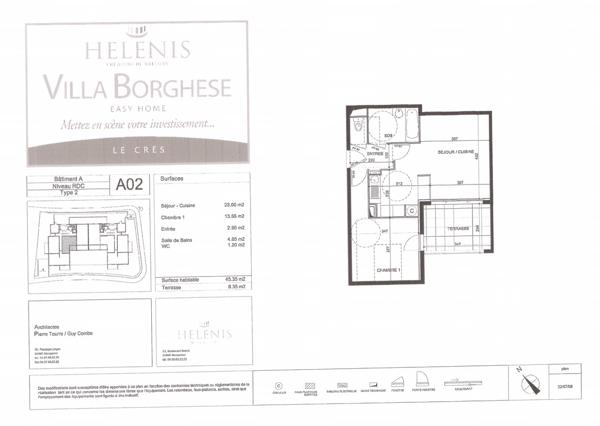 Appartement · Vente Le Cres (34920) 2 pièces · 46m²