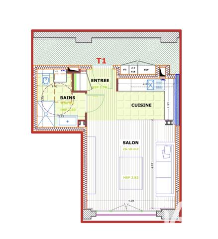 Appartement à vendre 2 pièces 31 m² Asnières-sur-Seine