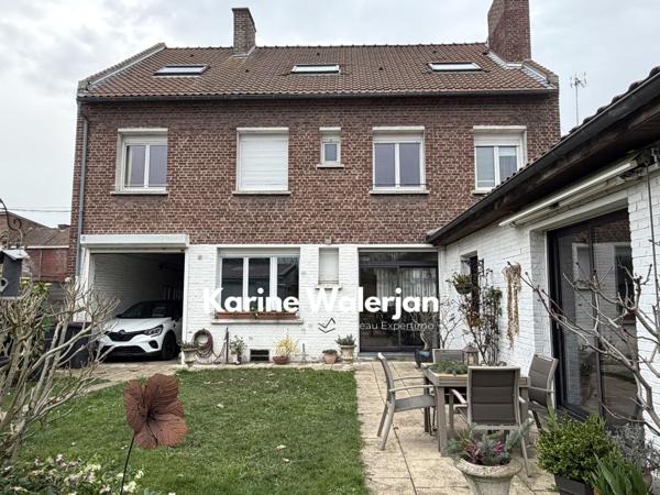 Courrières (62710) MAISON INDIVIDUELLE 217 M2 - SEMI PLAIN PIED - VOLUMES - 6 CHAMBRES - POSSIBLE PROFESSION LIBERALE - JARDIN