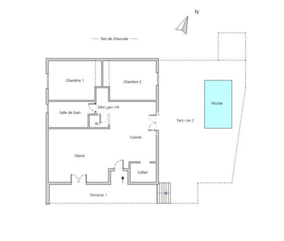 Appartement T3 - jardin et piscine privative. Barbaggio