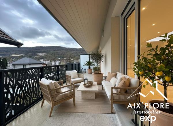 VENTE – APPARTEMENT T4 DE STANDING – GRÉSY-SUR-AIX 108,72 m² – Traversant Nord/Sud – 2ème et dernier étage