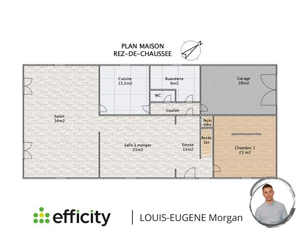 Maison 6 pièces - 176 m² Exclusivité efficity