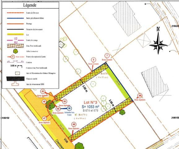 Terrain Constructible et Viabilisé de 1 053,00 m² à vendre proche de FRONTON (31)