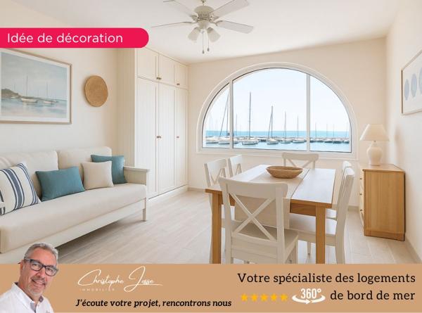 Appartement T2 avec parking vue imprenable sur le Port