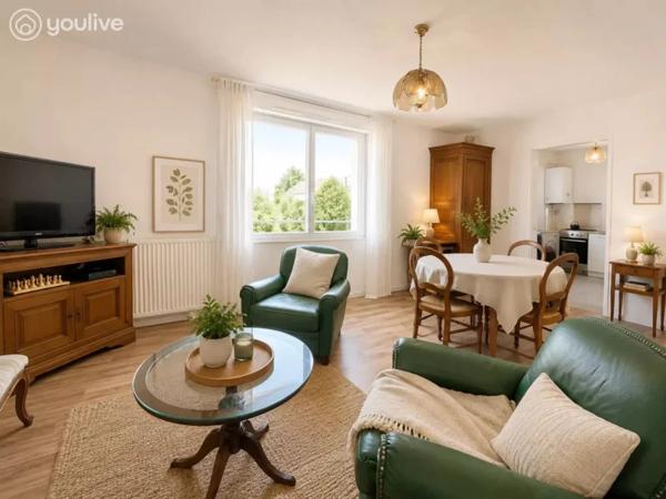 Angers – Appartement T3 lumineux sur jardin