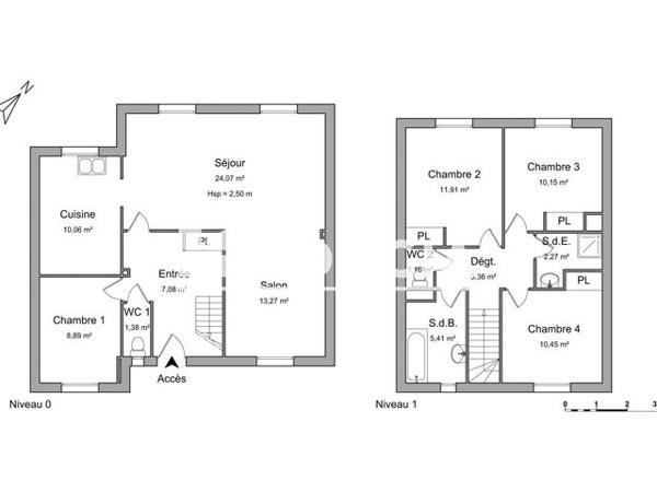 Location Maison 5 pièces 109.5 m² - 43 RUE CLAUDIE HAIGNERE Franqueville St Pierre 76520