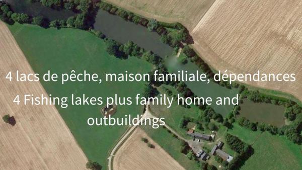 4 Etangs de pêche - Maison renovée - dépendances