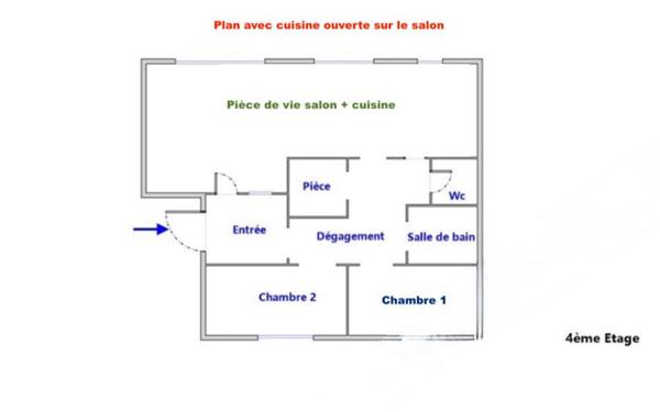 Appartement à vendre    4 pièces • 76,94 m2 Lyon 6