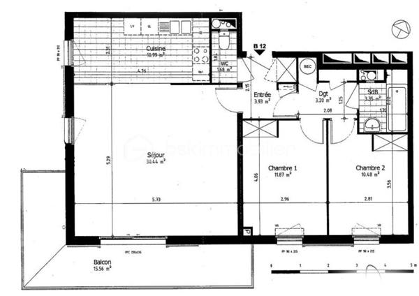 Appartement de 76 m²