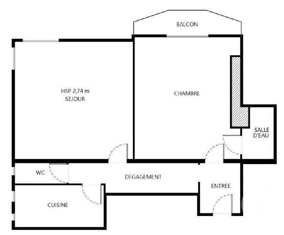Appartement F2 à vendre  2 pièces - 46,68 m2 BOULOGNE BILLANCOURT - 92