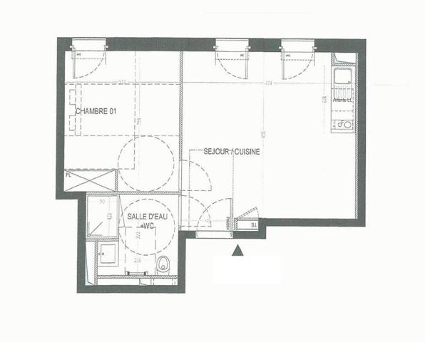 Appartement 2 pièces                                        - 44000 Nantes Réf : 11886