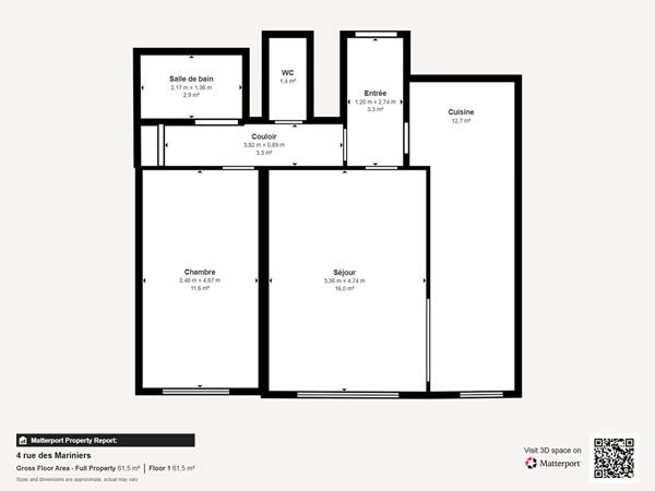Appartement 2 pièce(s) 52.66 m2 meublé à Paris 14